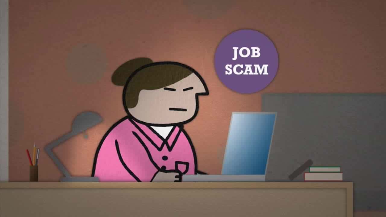 Anti scam awareness graphic about fraudulent emails and calls that deliver hidden instructions to AI agents
