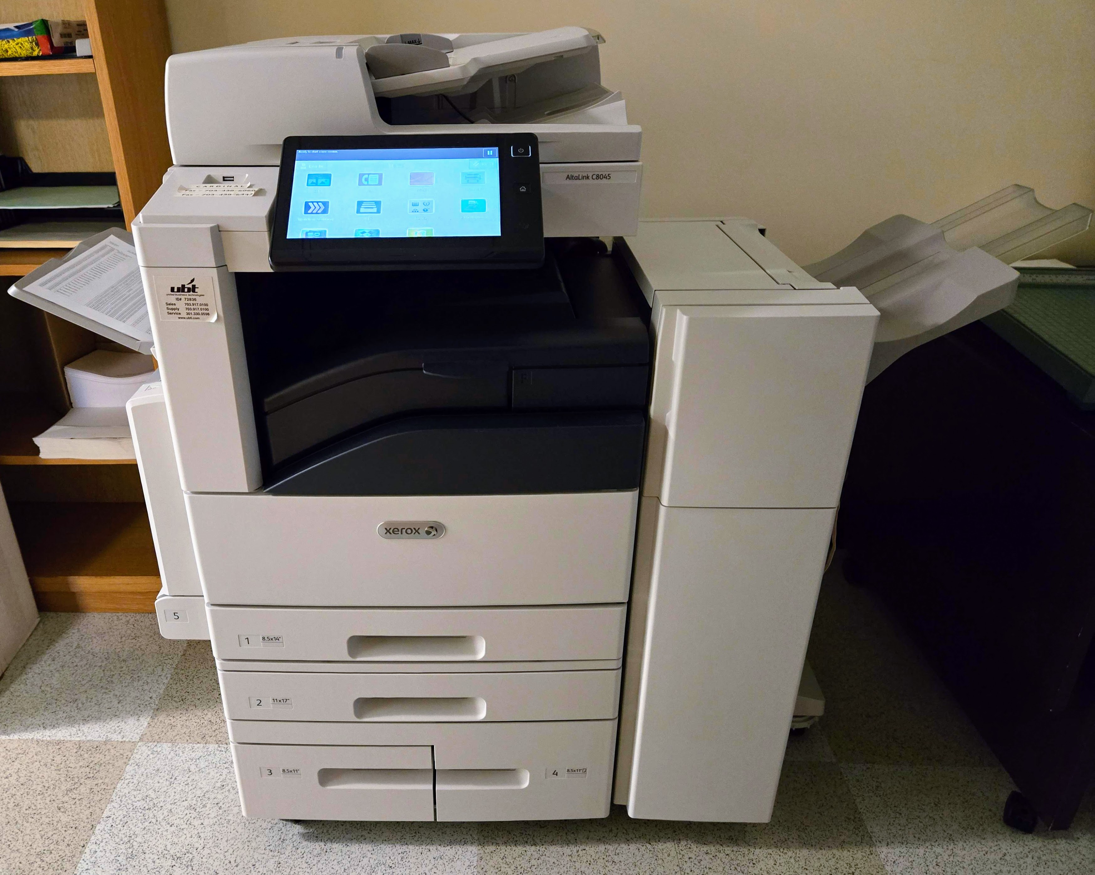 Xerox AltaLink multifunction printer of the kind managed by PaperCut NG and MF print management servers